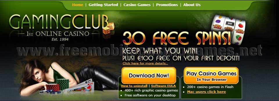 gaming club mobile casino free spins